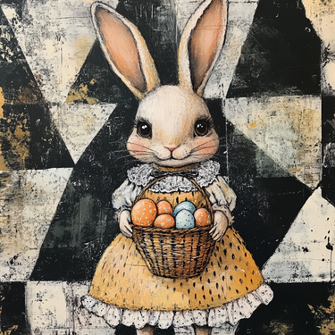 Easter Rabbit Sign, DCO-13424, Sign For Wreath, 10x10